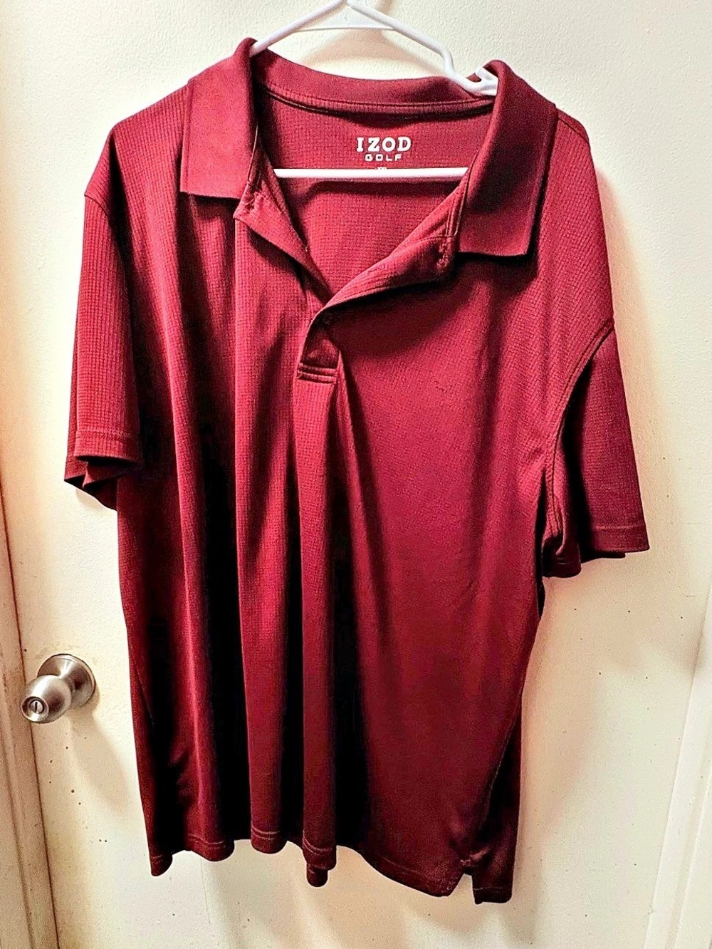 IZOD Men's Polo Shirt in Burgundy XXL Like New